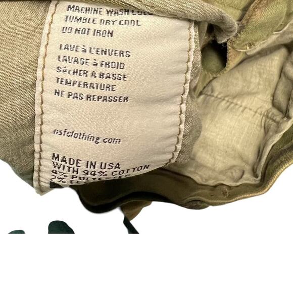NSF Vincent Camo Skinny Leg Cargo Pant Deep Olive Camo Print Green Size 26 - Picture 12 of 13